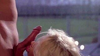 In this amateur couple scene, the mature brunette milf sucks and blows the cock lively