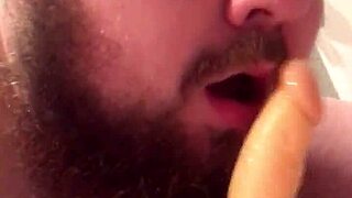 Young Gay Chub Sucks and Rides Dildo