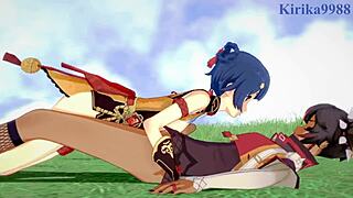 Ganyu and Keqing Explore Futanari with Xiangling