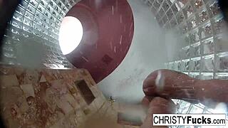 Wow! Christy, Dahlia, Ivan in Steamy Shower Fun!