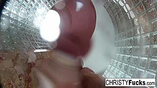 Wow! Christy, Dahlia, Ivan in Steamy Shower Fun!