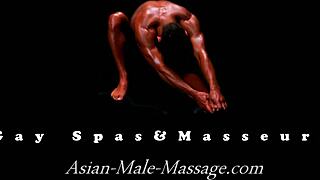 nude massage session at a gay spa awaits.
