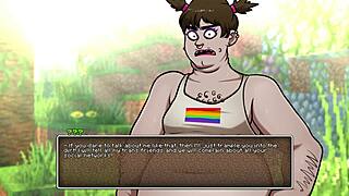 Hot Babe In Underwear Parodies Hornycraft With Big Tits