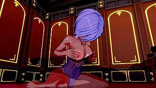 Big Ass Hentai Babe Rides Cock And Squirts Cum!