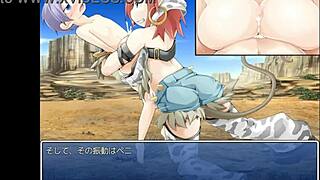 Minotauros Musume In Anime Game.