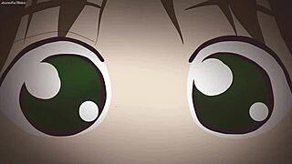 Hentai penis extender fucks pink-haired girl in porn cartoon