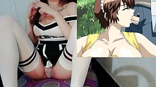 Man fucks the beautiful wife of his painting teacher in hentai episode 1