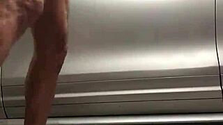 i spy on gay guys working out in the garage gym