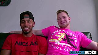 Ebony Gay Amateurs Ty Royal and Owen Michaels Engage in Blowjob and Flip Fucking with Monster Cocks