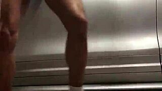 i spy on gay guys working out in the garage gym