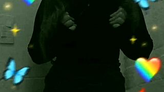 The shy cute student moans while masturbating secretly in the bathroom