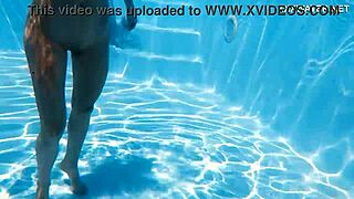 Ivi Rein's petite Russian body shines underwater at the pool