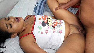 Lucky boy watches Sara Melo masturbate and eat her out