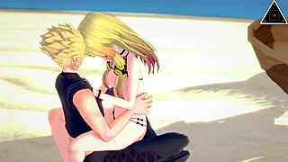 Big-boobed blonde Marin Kitagawa in wild Koikatsu anal scenes