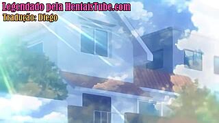 i love this hentai where the onee-chan milf gives a blowjob with her big tits