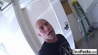 On Set, Brunette Dava Foxx And Derrick Pierce Engage In Impromptu Sex Scene