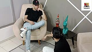 My stepsister asked me to teach her how to fuck with her boyfriend, and I gave her a good pounding like a bitch - part 1