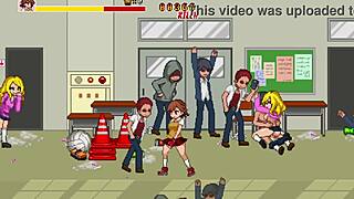 Big tits and anal sex in a hot school gangbang