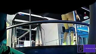 In Cuenca, a latina couple engages in voyeur blowjob with BIG COCK and small tits.