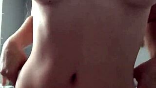 18yo blonde amateur shows off her body and vibrates her pussy for panty bank