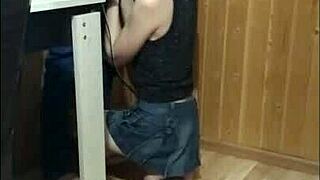 While guests walk by, I give great blowjob on balcony with monster cock 😏