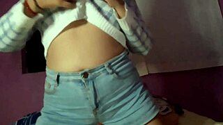 I take off my clothes at home before bed. Then I touch my pussy thinking of that handsome boy.