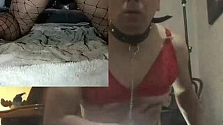 Using two plump dildos in front of cameras