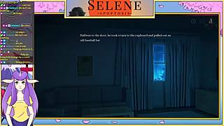 Selene reaches orgasm in this anime game.