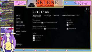 Selene reaches orgasm in this anime game.