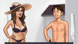 summertime saga cap 65 shows mature brunette's huge ass at work in 3d.