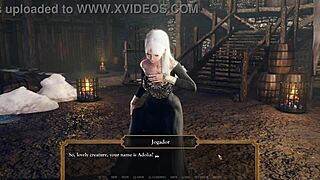 She showed me the castle view in her cute outfit, and I got so excited.