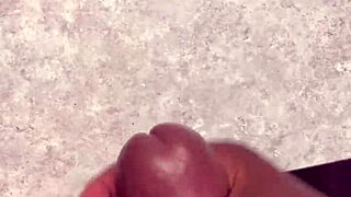 feeling so horny as i shoot huge cum on bathroom counter