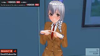 3D animated virgin Japanese vixen gets hardcore in public