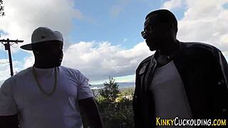 Damn! Interracial Facial Babe in Wild Threesome Action!