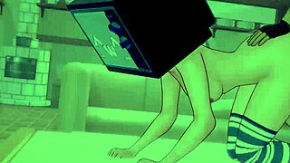3D adult movie with cowgirl and cumshot on toilet