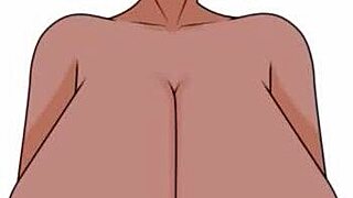 Hentai Babe's Big Tits Painted in Wild Action!