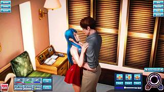 Blue Haired Beauty Gets Fucked Silly With Intense Screams And Passion!