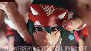 Beautiful anime characters get it rough in Overwatch porn compilation