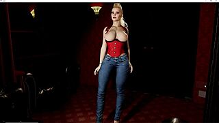 Selecting a shemale nun in 3D game for fetish fun