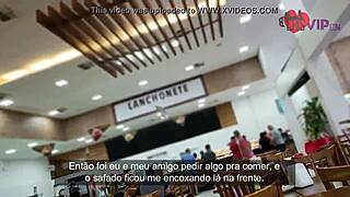 Cristina Almeida gets naughty in parking lot with bareback creampie