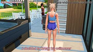Lovely night turns rough with stepsister in sims 4.