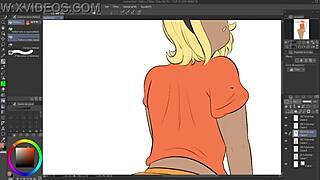 Kat’s speed painting of Gravity Rush game scenes with a flash of skin