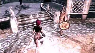 redhead gets bent over for doggystyle blowjob! clothes ripped in erotic fantasy!