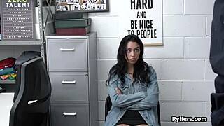 Did the stealing Latina teen meet the guard's cock?