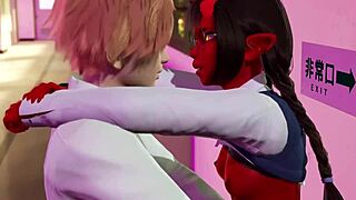 Meruccubus gets sucked off after studying in this 3d hentai uncensored sfm