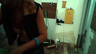 i show big tits in kitchen as stella still cooks full on red