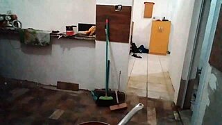 i show big tits in kitchen as stella still cooks full on red