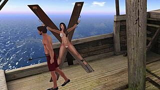 Jess says, 'Surrender to me at the cove for bdsm sex?'