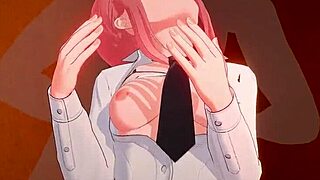 miss makima moans loudly while getting licked and fingered in this 3d hentai scene.