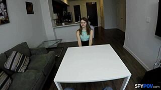 i spy on alice march's shaved pussy fuck